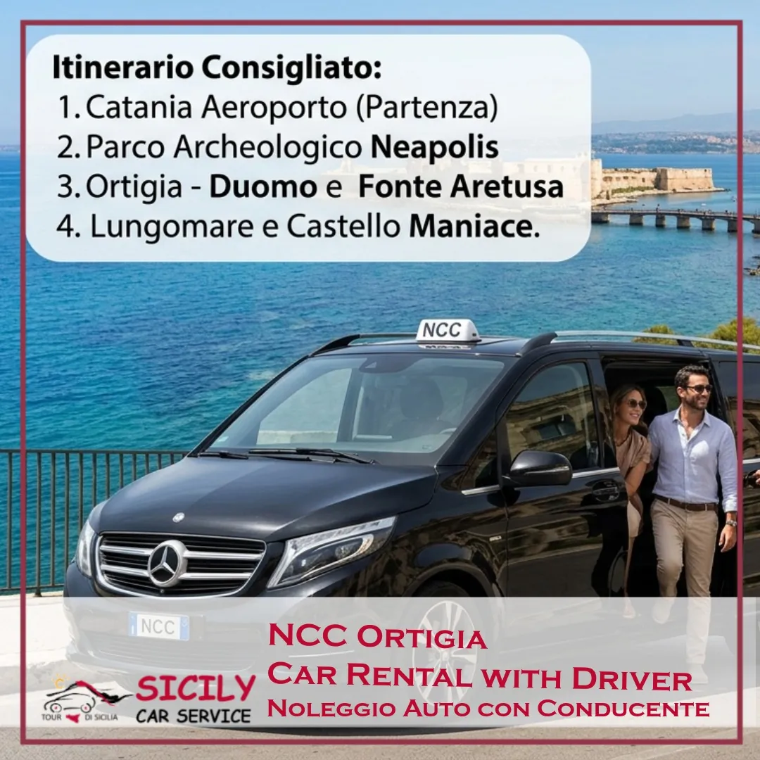 NCC Catania–Syracuse/Ortigia: Private Driver &amp; Chauffeur Service