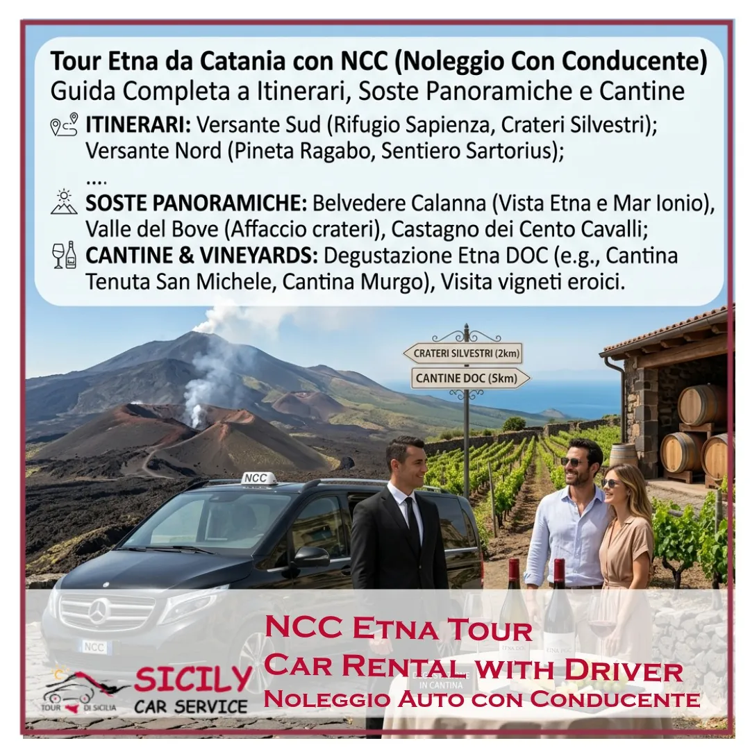 Etna Tour from Catania with NCC: Private Driver, Stops &amp; Wineries