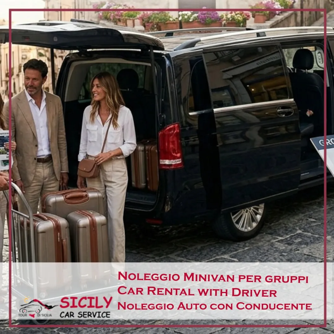 Auto con Conducente per Gruppi: Minivan NCC e Bagagli in Sicilia